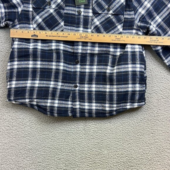 Jachs NY Men's Buffalo Plaid Wool Blend Blue White Jacket Sherpa Lined Sz XL - Picture 8 of 11